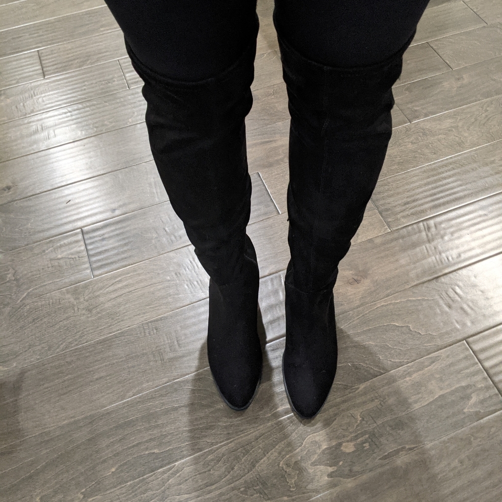 Women's black Rampage over the knee boots